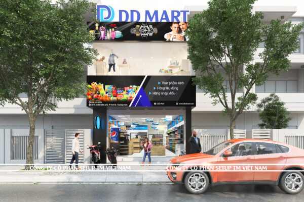 Thiết kế siêu thị ddmart mini 2 tầng